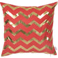 18" Red and Gold Throw Pillow Cover