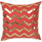 18" Red and Gold Throw Pillow Cover