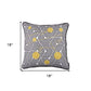 18"X18" Scandi Square Geo Printed Decorative Throw Pillow Cover