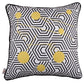 18"X18" Scandi Square Geo Printed Decorative Throw Pillow Cover
