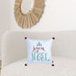 Joyeux Noel Square Printed Decorative Throw Pillow Cover