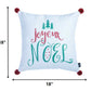Joyeux Noel Square Printed Decorative Throw Pillow Cover