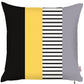18" X 18" Black and Yellow Polyester Pillow Cover