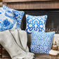 18"X 18" Blue Sky Scroll Decorative Throw Pillow Cover Printed