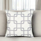 18" Gray and White Throw Pillow Cover