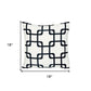 18" Black and White Throw Pillow Cover