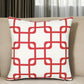 18" Red and White Throw Pillow Cover