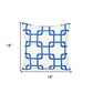 18" Blue and White Throw Pillow Cover