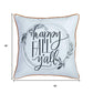 18" Black And White Happy Fall Y'All Throw Pillow Cover