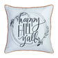 18" Black And White Happy Fall Y'All Throw Pillow Cover