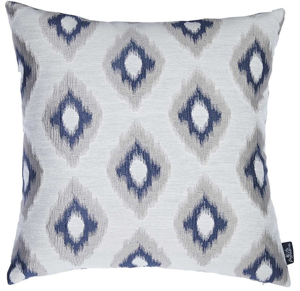 17" Blue and Gray Throw Pillow Cover