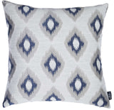 17" Blue and Gray Throw Pillow Cover