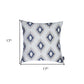 17" Blue and Gray Throw Pillow Cover