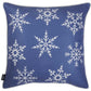 18" Blue And White Fabric Throw Pillow Cover
