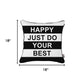 18" Black and White Throw Pillow Cover