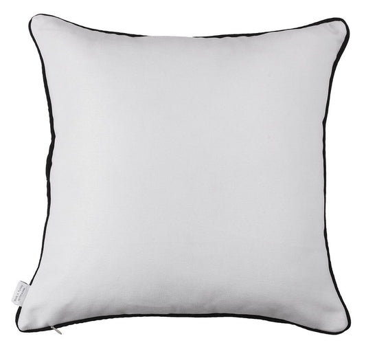 18" Black and White Throw Pillow Cover