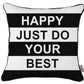18" Black and White Throw Pillow Cover