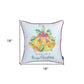 18"X18" Christmas Bells Printed Decorative Throw Pillow Cover