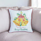 18"X18" Christmas Bells Printed Decorative Throw Pillow Cover