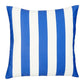18" Blue And White Fabric Throw Pillow Cover