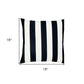 18" Black and White Striped Throw Pillow Cover