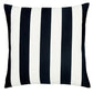 18" Black and White Striped Throw Pillow Cover