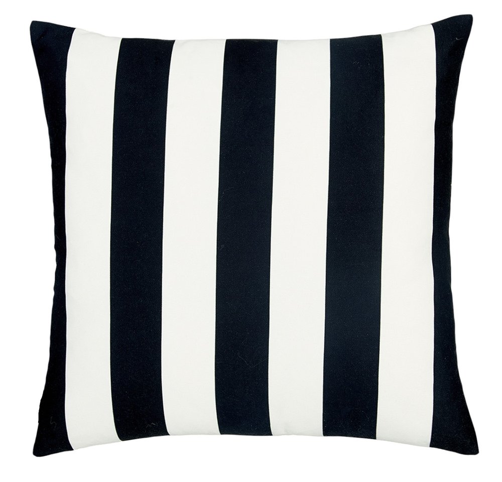 18" Black and White Striped Throw Pillow Cover
