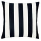 18" Black and White Striped Throw Pillow Cover