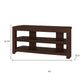 42" Dark Brown Open Shelving TV Stand