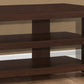 42" Dark Brown Open Shelving TV Stand