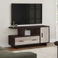 47" Wood Brown Cabinet Enclosed Storage TV Stand