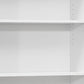 71" White Wood Adjustable Five Tier Bookcase