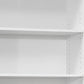 71" White Wood Adjustable Five Tier Bookcase