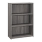 Gray Wood Adjustable Three Tier Bookcase