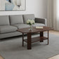 Set of Three 36" Dark Brown Coffee Table With Shelf