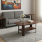Set of Three 36" Dark Brown Coffee Table With Shelf
