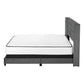 Solid Wood Queen Tufted Gray Upholstered Velvet Bed With Nailhead Trim