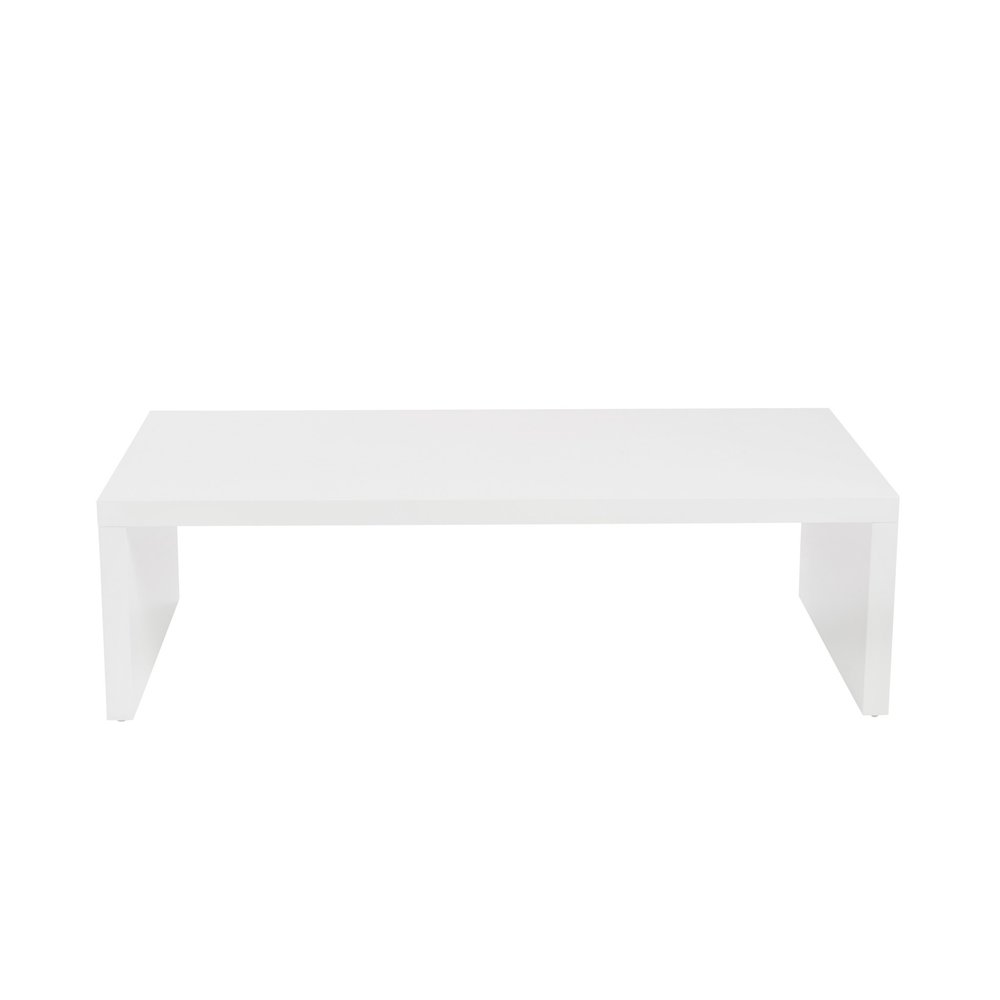 47" White Wood Sled Coffee Table