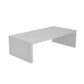 47" White Wood Sled Coffee Table