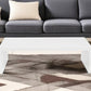 47" White Wood Sled Coffee Table