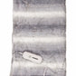 50" X 60" Gray And White Heated Electric Striped Throw Blanket