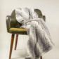 50" X 60" Gray And White Heated Electric Striped Throw Blanket