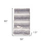50" X 60" Gray And White Heated Electric Striped Throw Blanket