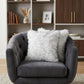 18" X 18" X 5" Gradient Gray Faux Fur  2Pack Pillow