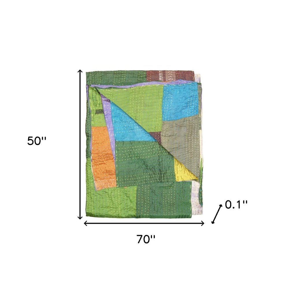 50" X 70" Silk Multicolor Throws