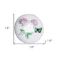 Set of Twelve Pink White And Green Floral Ceramic Drawer Pull Knobs