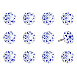 1.5" X 1.5" X 1.5" Ceramic Metal Multicolor 12 Pack Knob