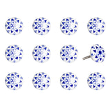 1.5" X 1.5" X 1.5" Ceramic Metal Multicolor 12 Pack Knob