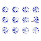 1.5" X 1.5" X 1.5" Ceramic Metal Multicolor 12 Pack Knob