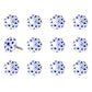 1.5" X 1.5" X 1.5" Ceramic Metal Multicolor 12 Pack Knob